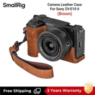 SmallRig ZV-E10 II เคสหนังสำหรับกล้องพร้อมสายคล้องข้อมือสำหรับ Sony ZV-E10 II (สีน้ำตาล/ดำ) 4889 / 4