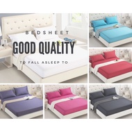 Single Fitted Bedsheet/Queen/Cadar/Murah/Cheap/Hotel Bedsheet/Plain/Solid