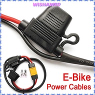 WISHAWEO Lithium Battery Controller Accessoreis Fuse Wire 14AWG XT60 Female Male Plug