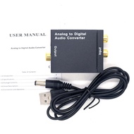 ADC Analog To Digital Converter Optical Coax RCA Toslink Audio Sound Adapter SPDIF Adaptor Stereo Co