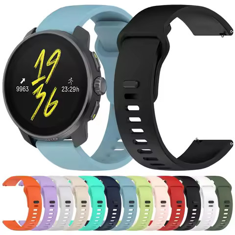 22mm Band for SUUNTO RACE S/OCEAN/VERTICAL/5 9 PEAK PRO DLC Silicone Strap for COROS PACE 3 Bracelet