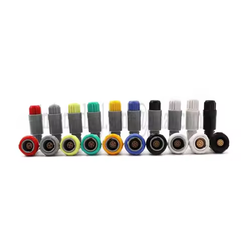 1Set PAG PKG 1P 2 3 4 5 6 7 8 9 10 12 14 Pin Medical Plastic Push-pull Self-locking Male Plug And Fi