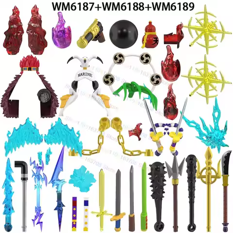 WM6187 WM6188 WM6189 Hot Anime Mini Action Figures Building Blocks DIY Assembles Toys Children's Toy