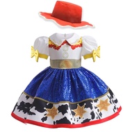 Lgandpg Jessie Costume for Girls Cowgirl Sequins Dress Up Halloween Outfit