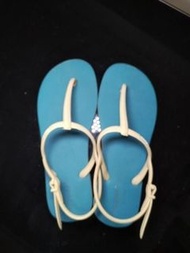 [馬來西亞名牌] 39碼 us 8 fipper 女裝人字沙灘拖鞋家居家用female girl women woman slipper flip flops 女仔人字拖 藍色灰色底幼帶厚底增高長腿