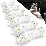 Heifymi T5 T10 Wedge Base 921 194 LED Light Bulb AC/DC12-24V 6000K Daylight White 300lm 2W Equivalen