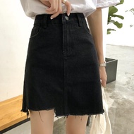 LdgWomen's Skirt Summer2024NewinsSuper Popular Black Denim Skirt Women's Skirt High WaistAWord Skirt Hip Skirt 4TUD