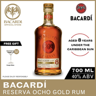 BACARDI Reserva 8 Rum - 700ml / 70cl, 40% ABV - Premium Golden Rum Aged 8 Years Under the Caribbean