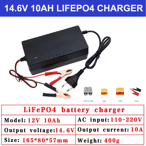 12v/14.6V 10A Lifepo4 Charger 100-220V 4S 12V 10A High Power charger for 12.8V Lithium iron phosphat
