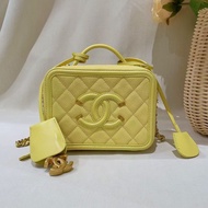 CHANEL香奈兒vanity黃色相機包鏈條包