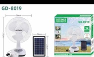 Crownstar GD-8019  rechargeable oscillating solar fan with two bulb.