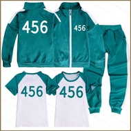 PG Squid Game 456 coat trousers T-shirt cosplay cloth for kids sportswear