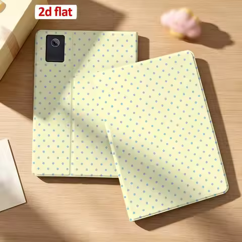 Yellow Blue Polka Dots Case For Lenovo Xiaoxin Pad 11 P11 P12 Gen 2 Pro Plus Idea Tab GT 5G Pen Tray