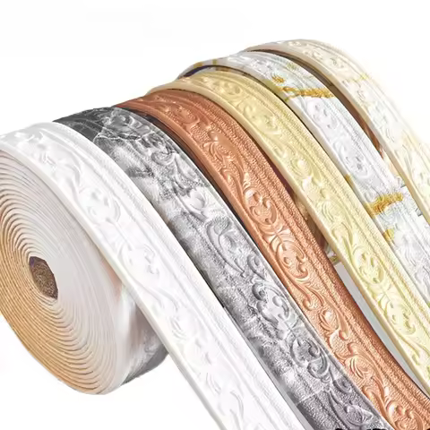 1pc 2.3m/90.55in Wall Stickers Self Adhesive Wallpaper Border Wall Sticker Living Room Bedroom Home