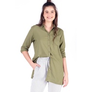 KEMEJA Ninety Degrees Nary Army Women's Shirt 24592D9AR
