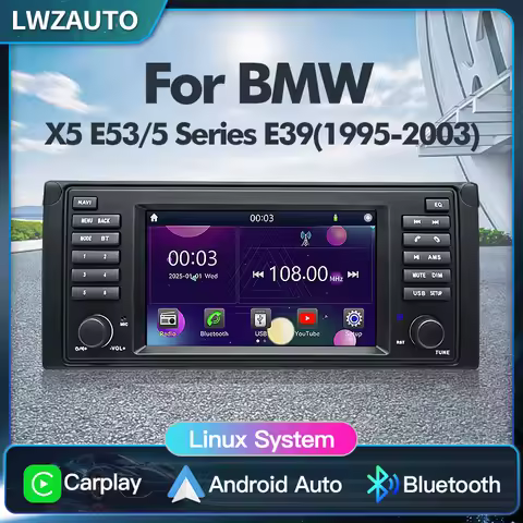 Linux Player For BMW E39 E53 X5 E38 Wireless CarPlay Android Auto Car Stereo 7 Inch Multimedia DSP A