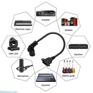 Zebeaa C14 to C13 Panel Mount Power Cable 90 Degree IEC320 C13 Female to C14 Male Cable