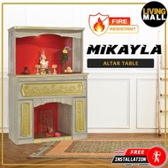 Living Mall Mikayla Oriental Altar Table with Top Altar Cabinet Fire Resistant Altar Cabinet