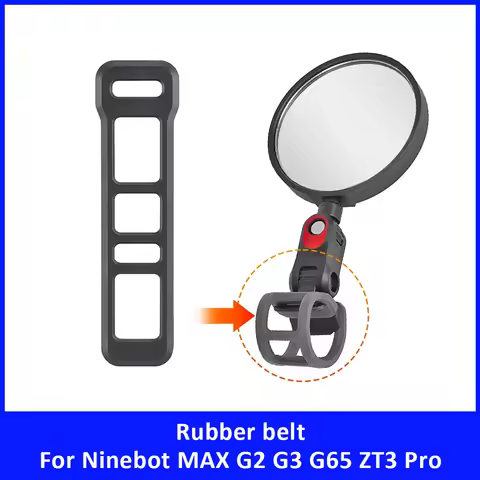 Electric Scooter Rearview Mirror Mount Belt for Ninebot MAX G2 G3 G65 ZT3 Pro F3 F3 Pro E2 E3 Pro El