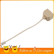 Telephone RJ11 Male Line to Double RJ11 Female Jack Filter Splitter Adapter