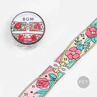 Clear tape BGM Japan - Rose garden colored glass - 1 meter cycle