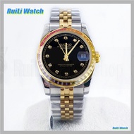 Mens womens Casual Watch 36mm colored diamond datejust Watch Casual Watches Automatic Mechanical Watches Waterproof 50m for Seiko mod