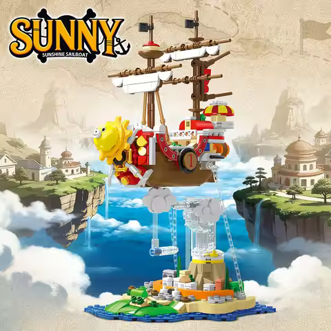 Creative One MOC Anime Piece Going Merry Pirate Ship Building Blocks Bricks Thousand Sunny Pirate Bo