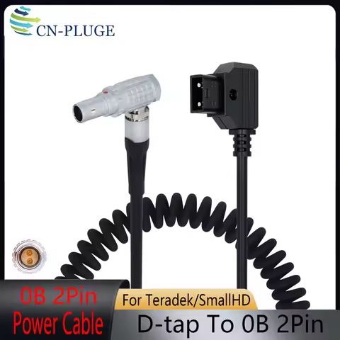D-Tap Male to Right angle 0B 2Pin for Teradek Bolt Pro /SmallHD/Vaxis/Hollyland/ Blackmagic PYXIS 6K