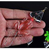 Integrity888 Lot 4pcs Rubber Frog Soft Fishing Lures Bass CrankBait Tackle 9cm/3.54`/6.2g by paxipa