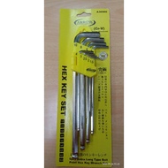 Arrow CRV ball point 9pcs Hex Key set