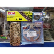 💯original RK-M RKM Yamaha Lagenda 115z/zr SRL115z/zr sprocket Chain(Gold Chain SSS) sprocket rantai(
