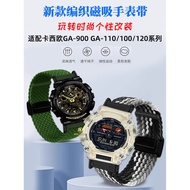 Suitable for Casio Sports Watch GA-900 GA110/100/700 Modified Nylon Braided Canvas Strap Accessories