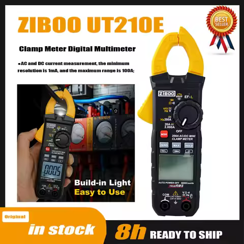 ZIBOO UT210E Clamp Meter Digital Multimeter Handheld RMS AC/DC,ZIBOO i600E 600Amp AC Current Clamp,4