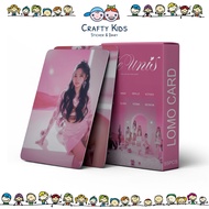 55pcs Unis《WE UNIS》Pink Group Yellow Word LOMO Card Set Collection Kpop Gehlee Dangca Seowon Kotoko 