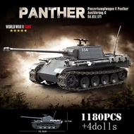 Educational toy model Assembling military tank military Quan guan 100246 WW2 Military Model Panther 