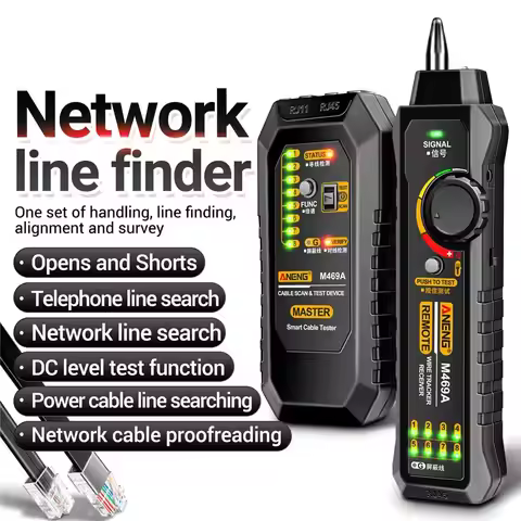 ANENG M469A M469A Network Cable Finder RJ45 RJ11 LAN Cable Finder Tester Anti-Interference Testing I
