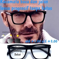 David Beckham 7000 men's and women's photochromic progressive lens reading and walking glasses