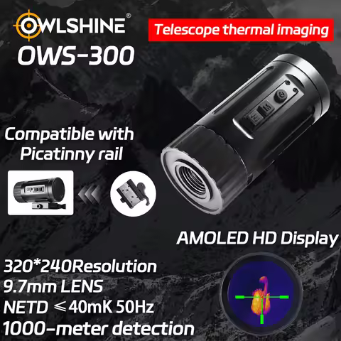 Single-Piece Thermal Imaging Telescope Adapted to Picatinny Rail 320*240 Resolution 9.7mm Lens Rate 