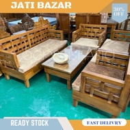 Kerusi Kayu Jati Kepang Kerusi Jati 3211 Sofa set Kayu Jati