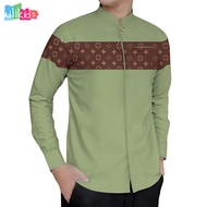 Ulikids Baju Kemeja Muslim Pria Lengan Panjang Motif Batik Koko Terbaru
