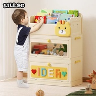 Kids Toy Storage Cabinet Stackable Toy Stack Box Organizer Booshelf Book Racks Children's Cabinet