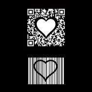 QR CODE 條碼 愛心 反光貼紙 機車貼紙 汽車貼紙 車貼 透明底