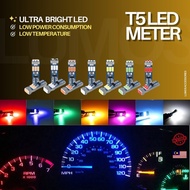 [ 1 PC ] LED T5/W3W Car/Motorcycle Meter LED Light Bulb Super Bright Car Interior Lamp Instrument Da