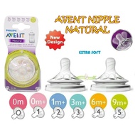 NIPPLE AVENT NATURAL RESPONSE TEAT SIZE 0 - 6 M CONTENTS 2PCS | NIPPLE NATURAL ANTI-SLEEPING AVENT B
