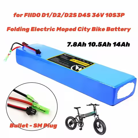 Premium 10S3P 36V Rechargeable Lithium Battery Pack - 7.8Ah 10.5Ah Battery with BMS for 1000W Modifi