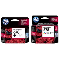 [ORIGINAL] HP 678 BLACK / HP 678 TRI COLOR INK CARTRIDGE