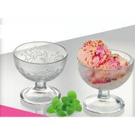 Menang Glassware Floral Ice Cream Cup