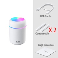 [In stock] 300ml H2O Air Colorful Light LED Humidifier Portable Mini USB Aromatherapy Diffuser with 