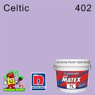 402 CELTIC ( 7 LITER ) NIPPON PAINT ( SUPER MATEX 7L ) EMULSION PAINT / CAT DALAM RUMAH / INTERIOR W