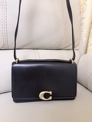 Coach Bandit Shoulder Bag Black Leather (Coach Bandit 黑色真皮單肩包)